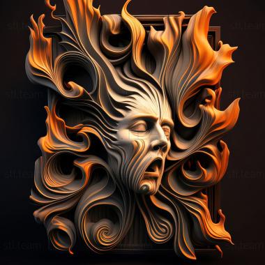 3D model st flaming (STL)